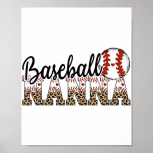 Poster Nanna Women Ballpark Nanna Baseball Mãe Mãe Mãe Da