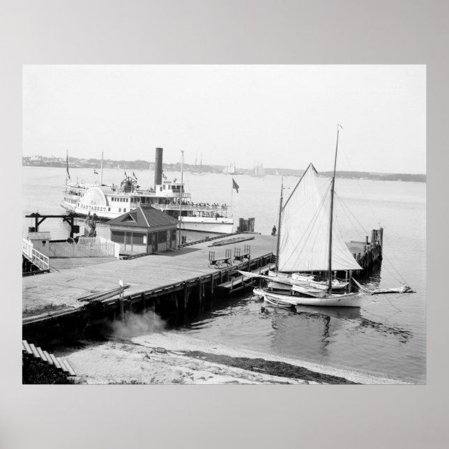 Poster Nantasket em Manhasset, 1904 (Frente)