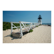 Nantucket. Farol de Madeira Antigo