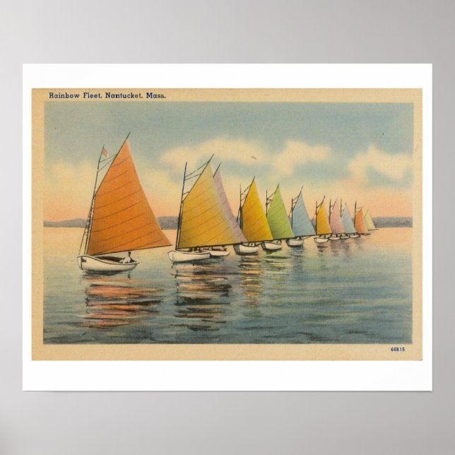 Póster Nantucket Rainbow Fleet 2 (Frente)