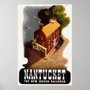 Póster Nantucket Vintage Travel