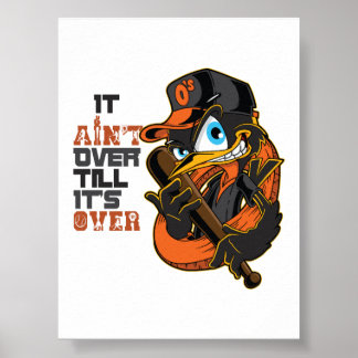 Poster Não Acabou Até Acabar Motivação de Beisebol