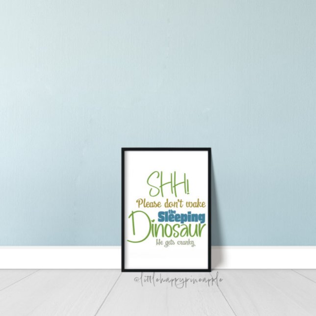 Poster Não Acordar da Arte de Muralha dos Dinossauros Dor (Criador carregado)