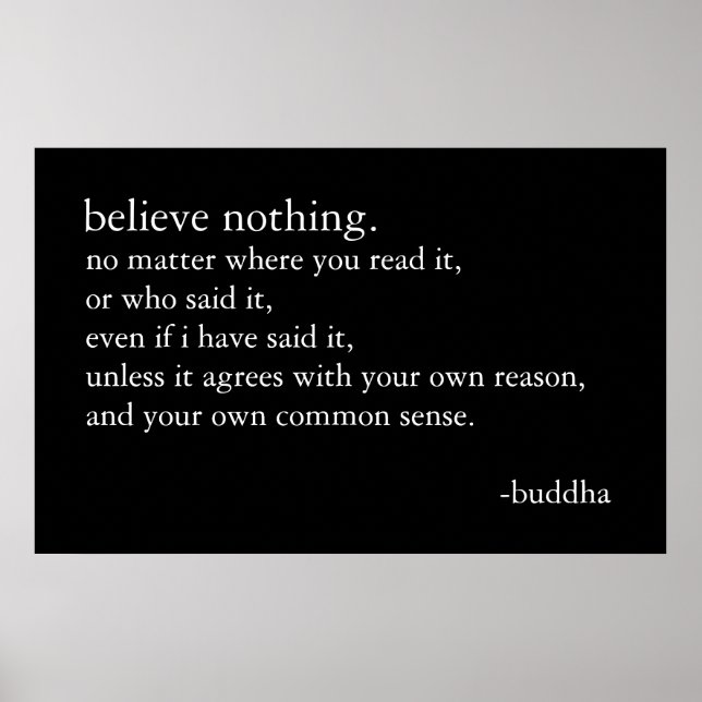 Póster Não acredite em nada (Frente)