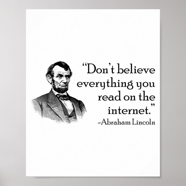 Poster Não Acredite em Tudo o Que Lê na Internet (Frente)