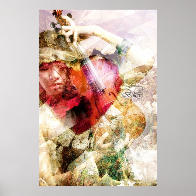 Poster Não Acreditei (Violin Art Poster) (Frente)