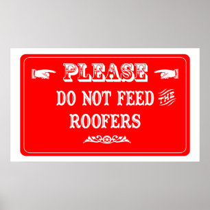 Poster Não alimente os Roofers