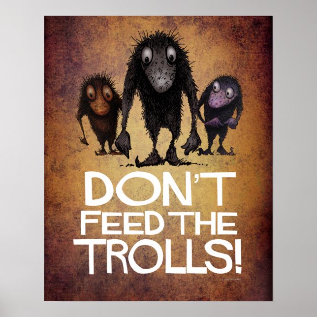 Póster Não alimente os Troll com graça (Frente)