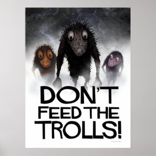 Póster Não alimente os troll! Internet engraçado Meme