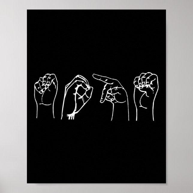 Poster Não Asl Pro Conscientização de Surdos Interpretaçã (Frente)