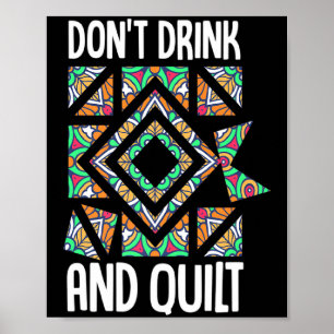 Poster Não Beba E Colcha Cro Crochet Costura Tricô