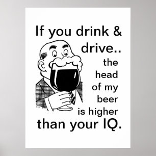 Póster Não beba e não conduza