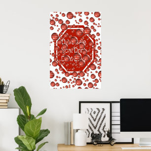 Poster Não beba e não conduza o vermelho