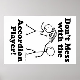 Poster Não brinque com o jogador de Acordeão