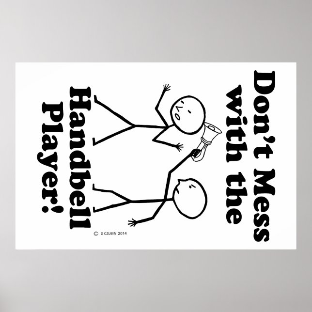 Póster Não brinque com o jogador de campainha (Frente)