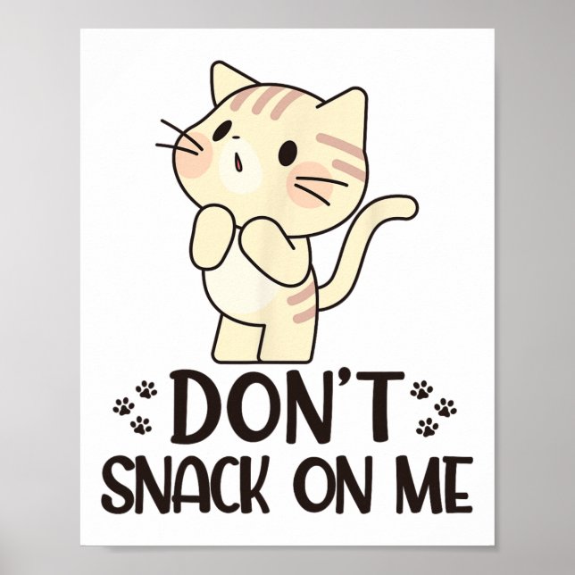 Poster Não brinque comigo, gato engraçado (Frente)
