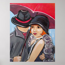 Póster Não Chuva no meu desfile - Flapper de 1920