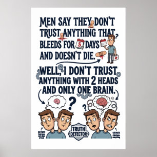 Poster Não Confie em Duas Cabeças e um Cérebro