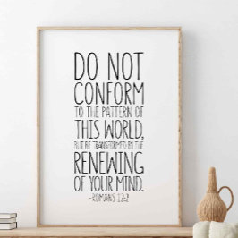 Poster Não Conformes Com O Padrão, Romanos 12:2