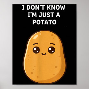 Poster Não conheço um desenho engraçado de batata comida