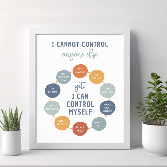 Poster Não Consigo Controlar Mais Ninguém 18X24 (I Cannot Control Anyone Else, social emotional learning, classroom poster, montessori, educational)
