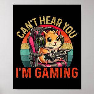 Poster Não Consigo Ouvir Você Im Jogar Vídeo Jogo Jovens