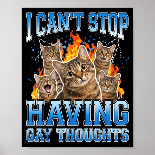 Poster Não consigo parar de ter pensamentos gays (Frente)