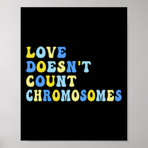 Poster Não Conta Cromossomos T21 Conscientização sobre Sí