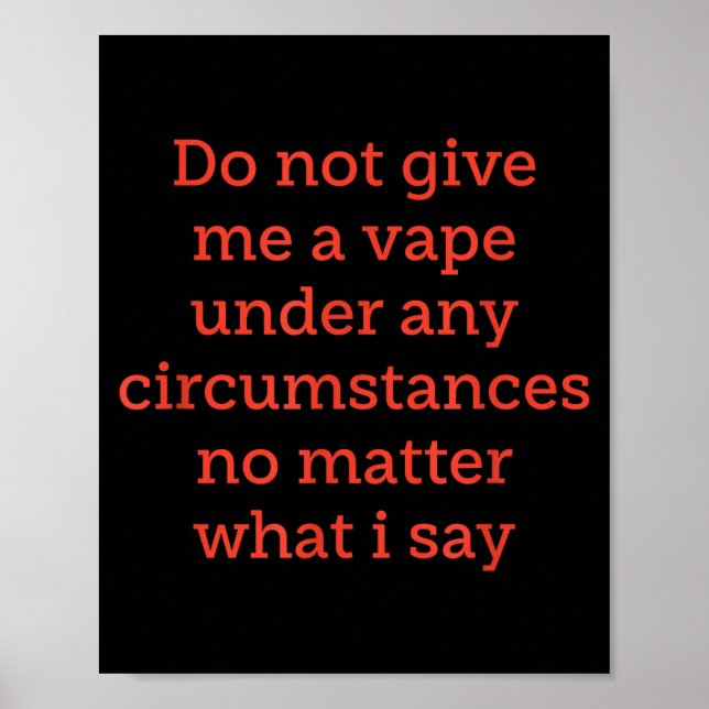 Poster Não Dê Vape em Qualquer Circunstância (Frente)