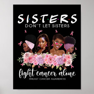 Poster Não Deixe Irmãs Combaterem Cancer Sozinho Cancer D