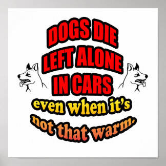 PÓSTER NÃO DEIXE OS SEUS PETS SOZINHOS NUM CARRO