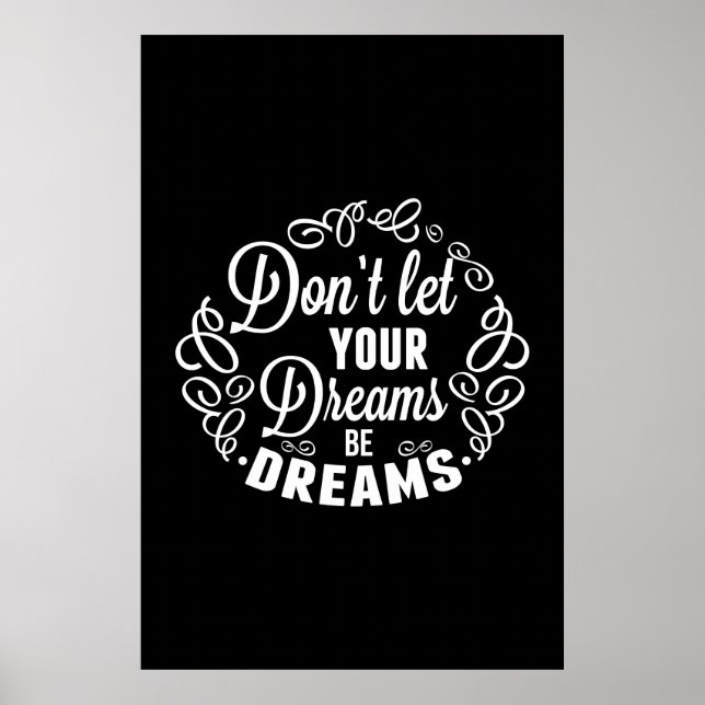 Poster Não deixe seus sonhos ser sonhos (Frente)