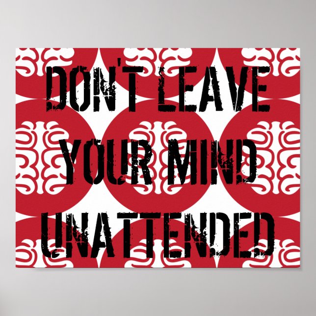 PÓSTER NÃO DEIXE SUA MENTE SEM ATENÇÃO (Frente)