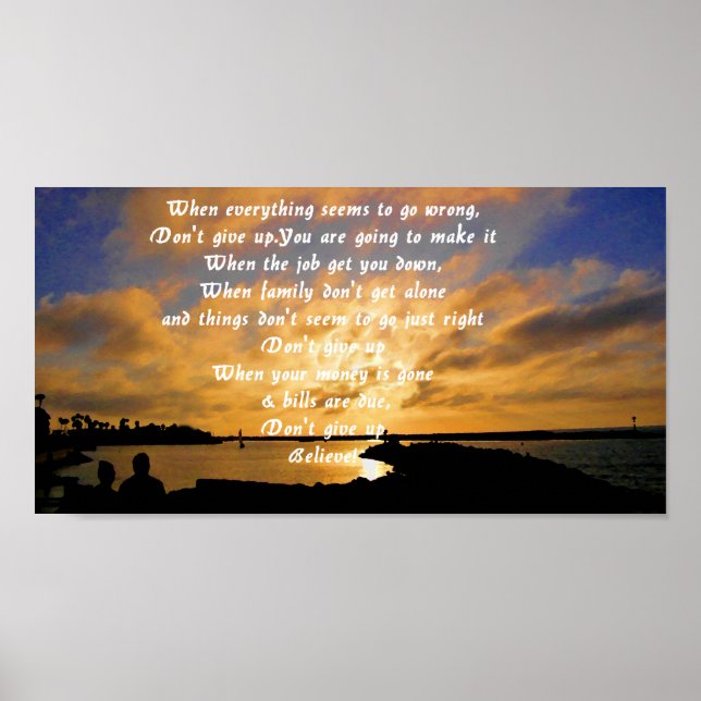 Póster Não desista! (Frente)