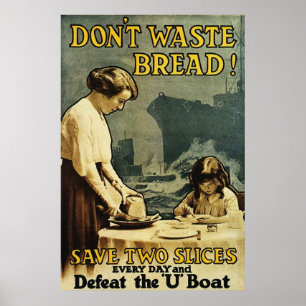Póster Não desperdice o pão