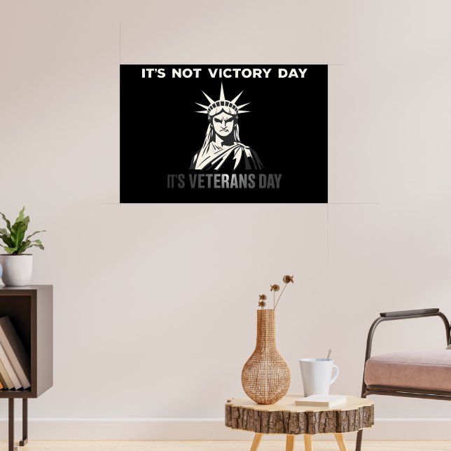 Poster Não Dia da Vitória – Design de Declaração do Dia d (Sala de Estar 3)