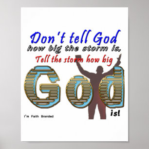 Poster Não diga a Deus o tamanho do seu problema