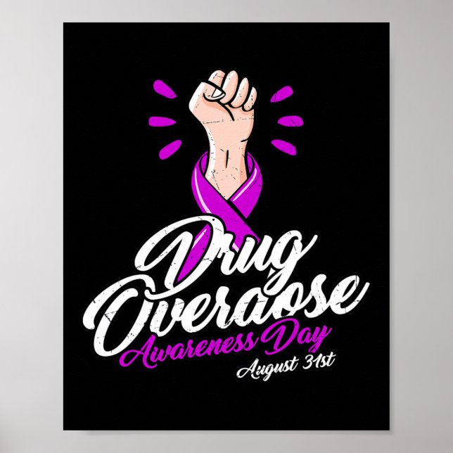 Poster Não Discrimina - Dia da Consciência da Sobredosage (Frente)