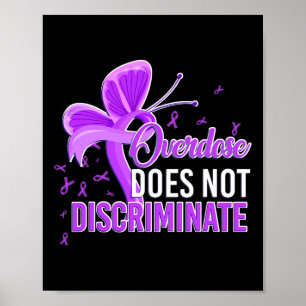 Poster Não Discrimina Fita de Conscientização Roxa