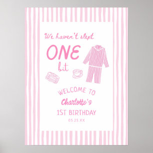 Poster Não Dormimos Nada Pijamas 1º Aniversário 