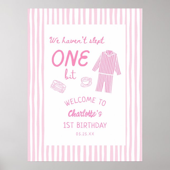 Poster Não Dormimos Nada Pijamas 1º Aniversário  (Frente)