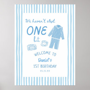 Poster Não Dormiu Nada Pijama 1º Aniversário 