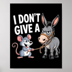 Poster Não dou um rato de rato engraçado sarcástico anima