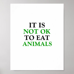 Poster não é bom comer animais vegan na vertical
