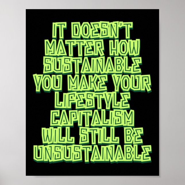 Poster Não é como se torna sustentável (Frente)