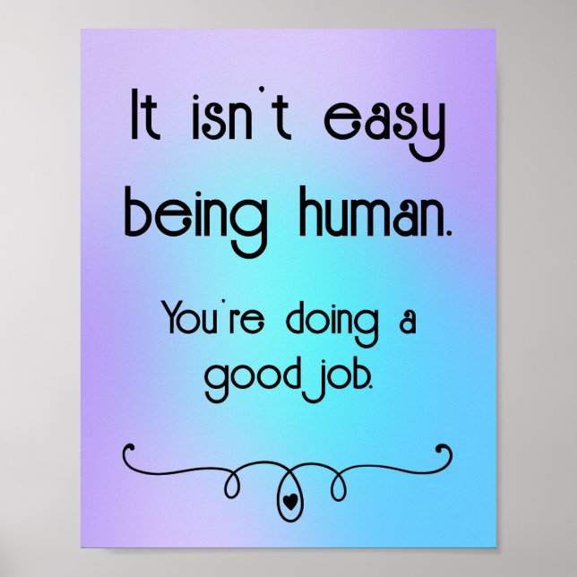 Poster Não é fácil ser um bom trabalho humano (Frente)