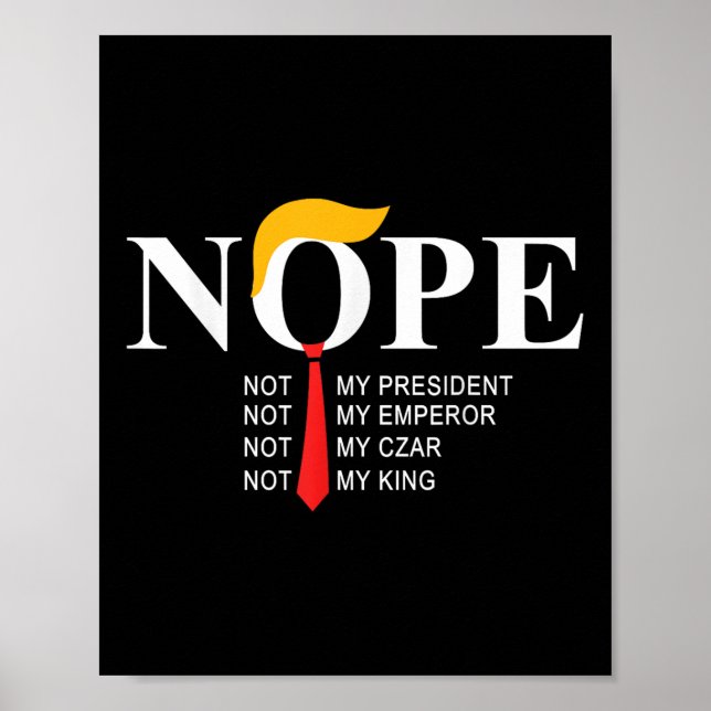 Poster Não É Meu Presidente Rei Engraçado (Frente)