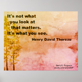 POSTER NÃO É O QUE VOCÊ OLHA PARA THOREAU