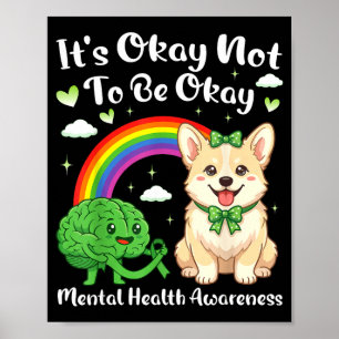 Poster Não é para ser conscientização sobre saúde mental