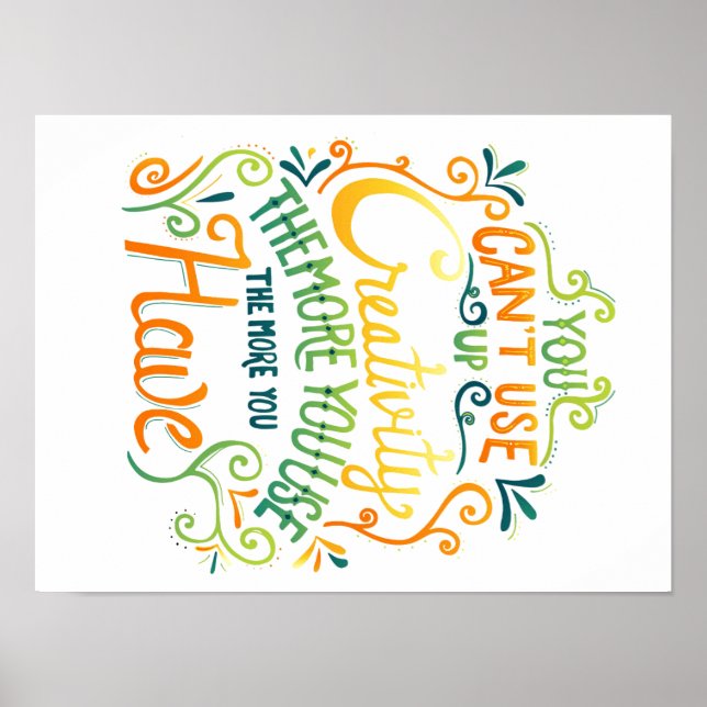 Póster Não é possível usar a criatividade (Frente)